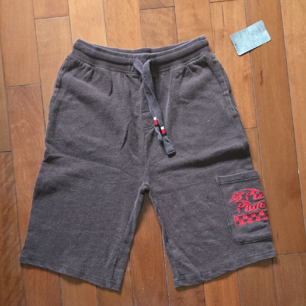Disney Brown Athletic Shorts with Elastic Waistband